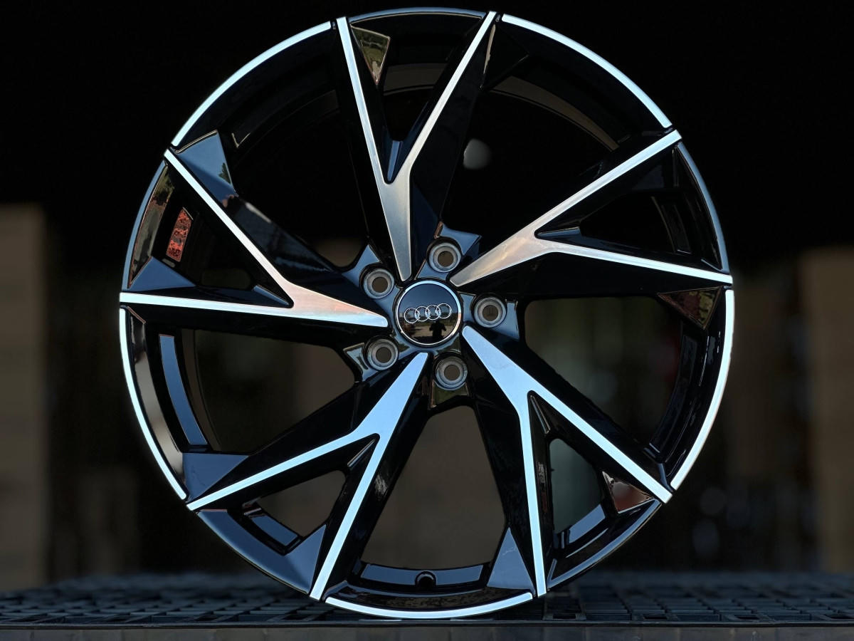 AUDI 5491 R19 8.5J ET30 5x112 DIA66.6 GLOSS BLACK FACE