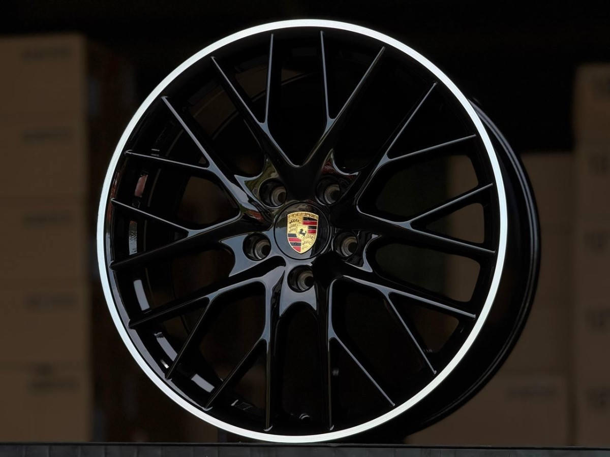 PORSCHE H3083F FlowForming R20 9.5J ET61 5x130 DIA71.6 GLOSS BLACK FACE