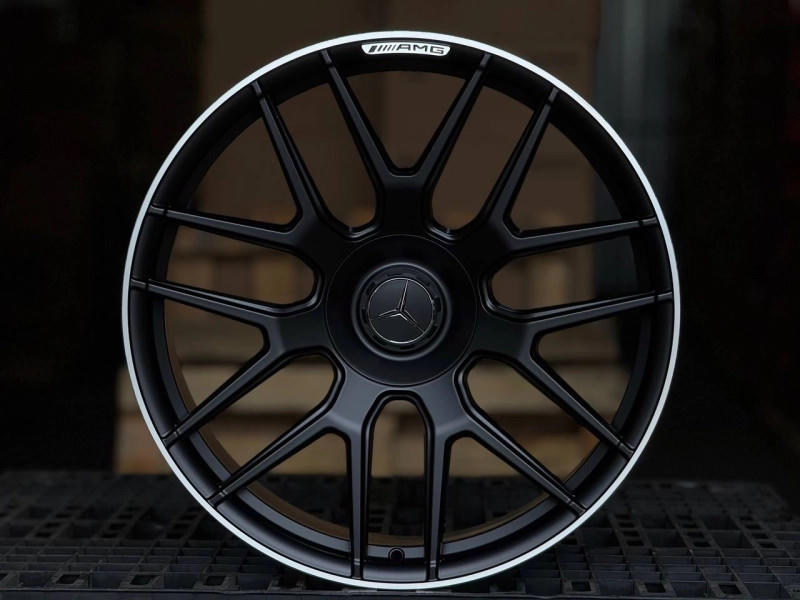 Mercedes-Benz GLE/GLS YC095 R21 11J ET47 5x112 DIA66.6 BLACK AND POLISH LIP