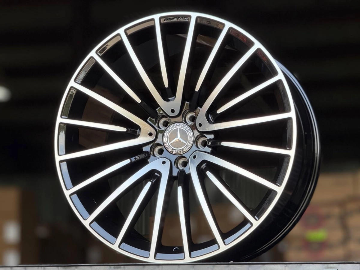 FORGED MERCEDES AMG YC565Y R22 10, 11.5J ET45, 47 5x112 DIA66.6 GLOSS BLACK FACE