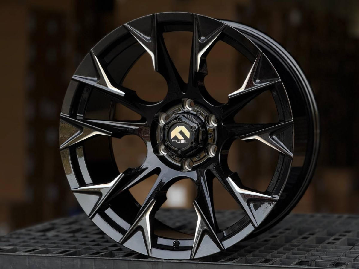 Fuel FLAME A326 R20 10J ET-5 5x150 DIA110.1 GLOSS BLACK MILLING