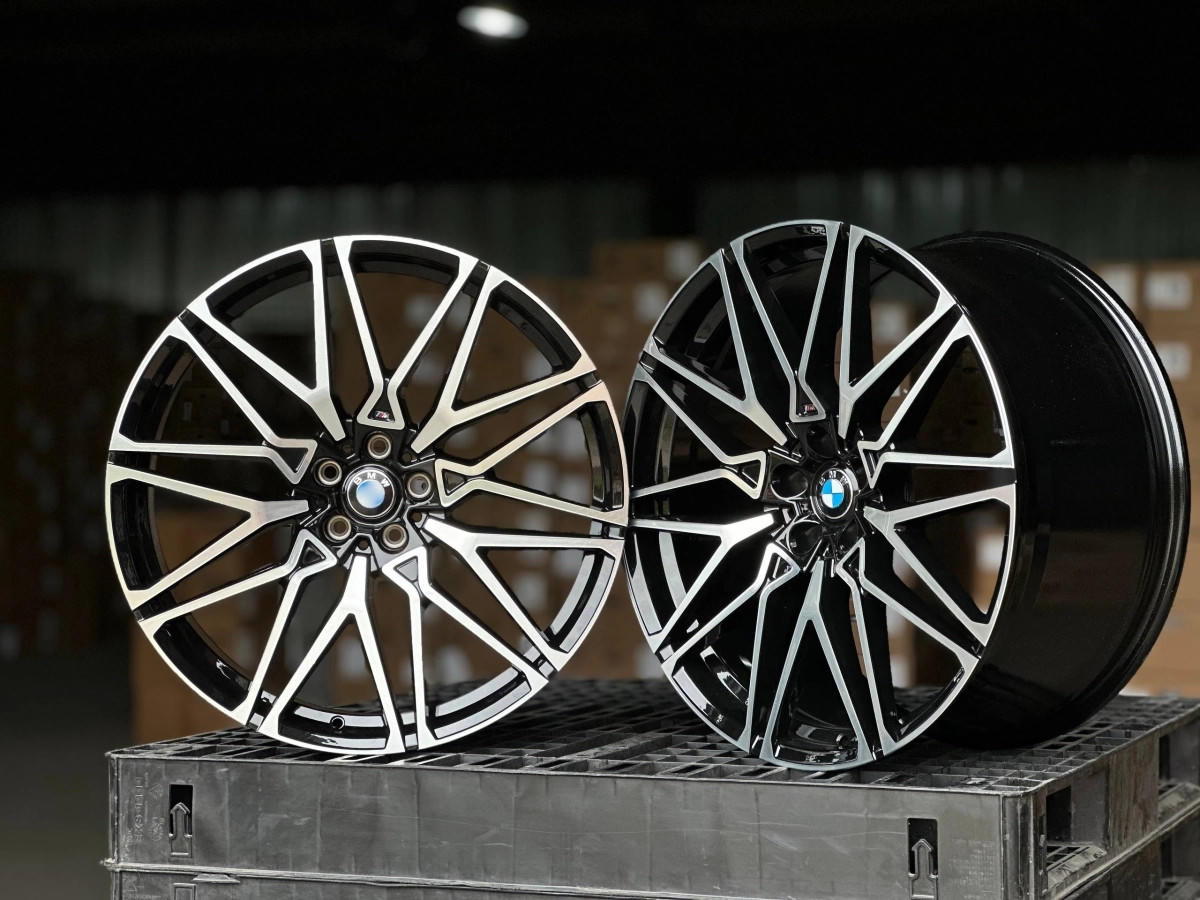 BMW 818M H996F FlowForming R22 9.5, 10.5J E...43 5x112 DIA66.6 GLOSS BLACK FACE