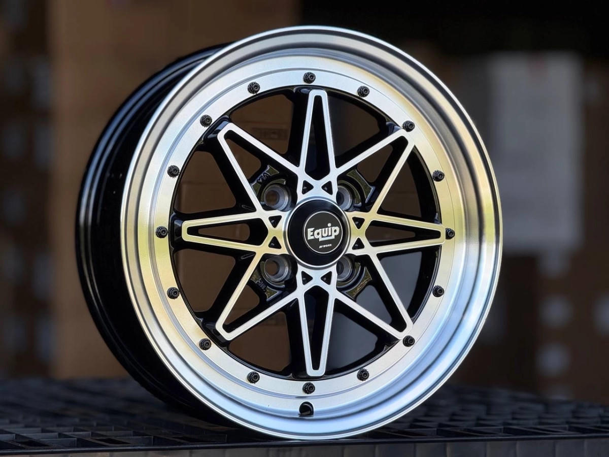 WORK EQUIP 8008 R14 5.5J ET20 4X98 DIA73.1 GLOSS BLACK FACE