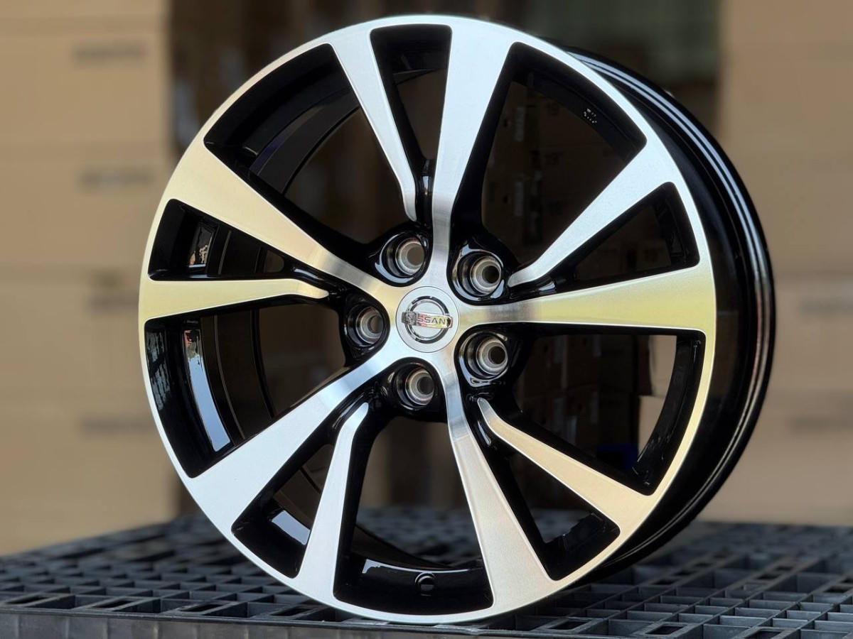 Nissan H3591F FlowForming R18 8.5J ET50 5x114.3 DIA66.1 GLOSS BLACK FACE