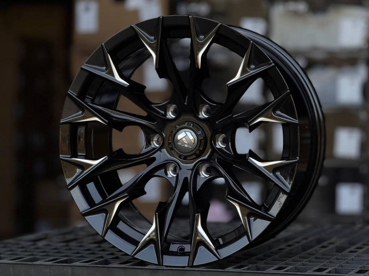 FUEL FLAME 8322 R18 9.5J ET5 6x139.7 DIA110.1 GLOSS BLACK MILLING