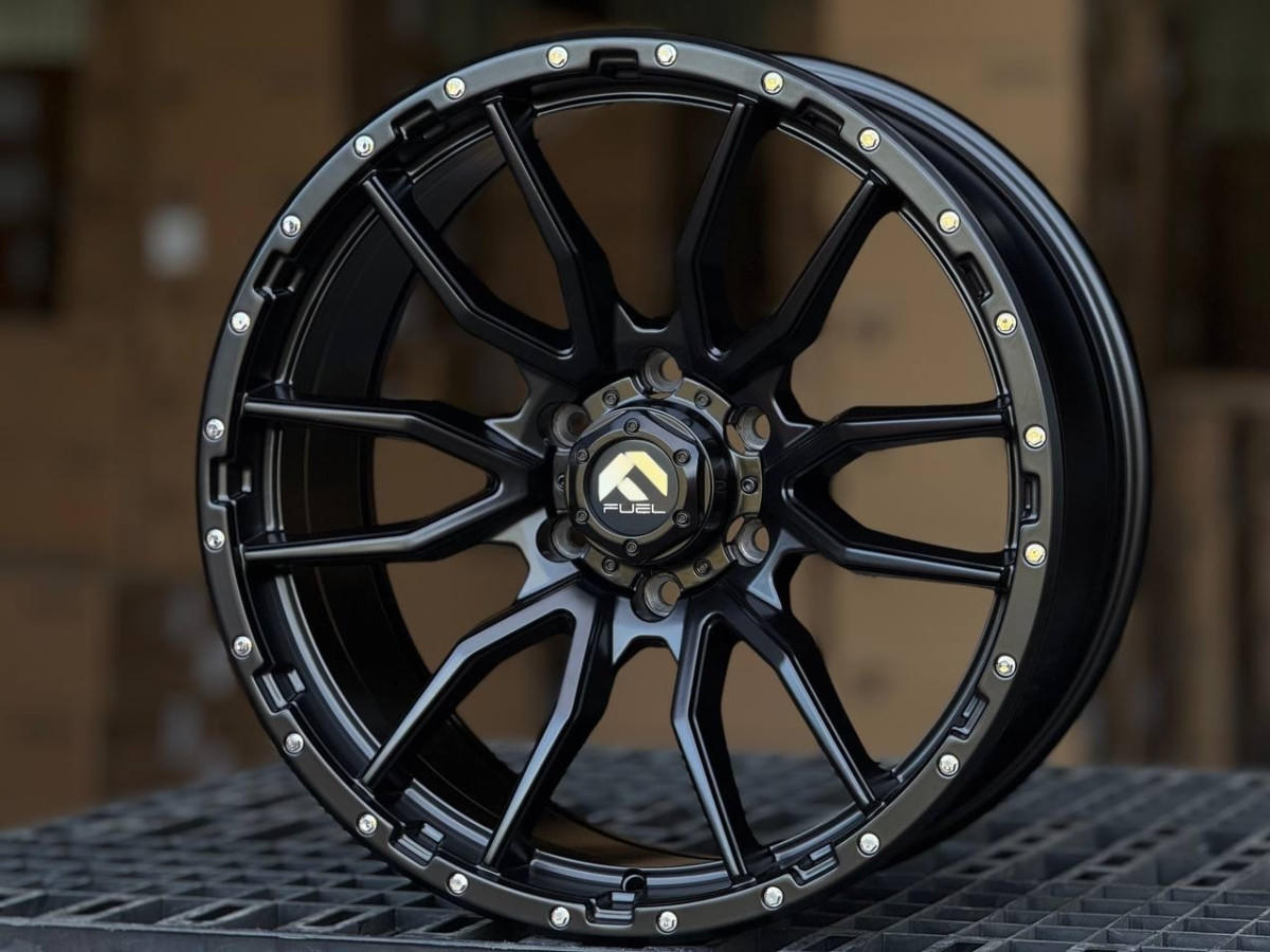 FUEL REBEL 6098 R20 9J ET10 6x139.7 DIA110.1 MATTE BLACK