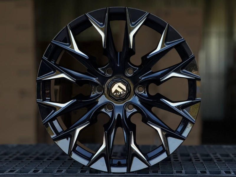 Fuel Flame 2090 R20 9J ET18 6x139.7 DIA110.1 GLOSS BLACK MILLING