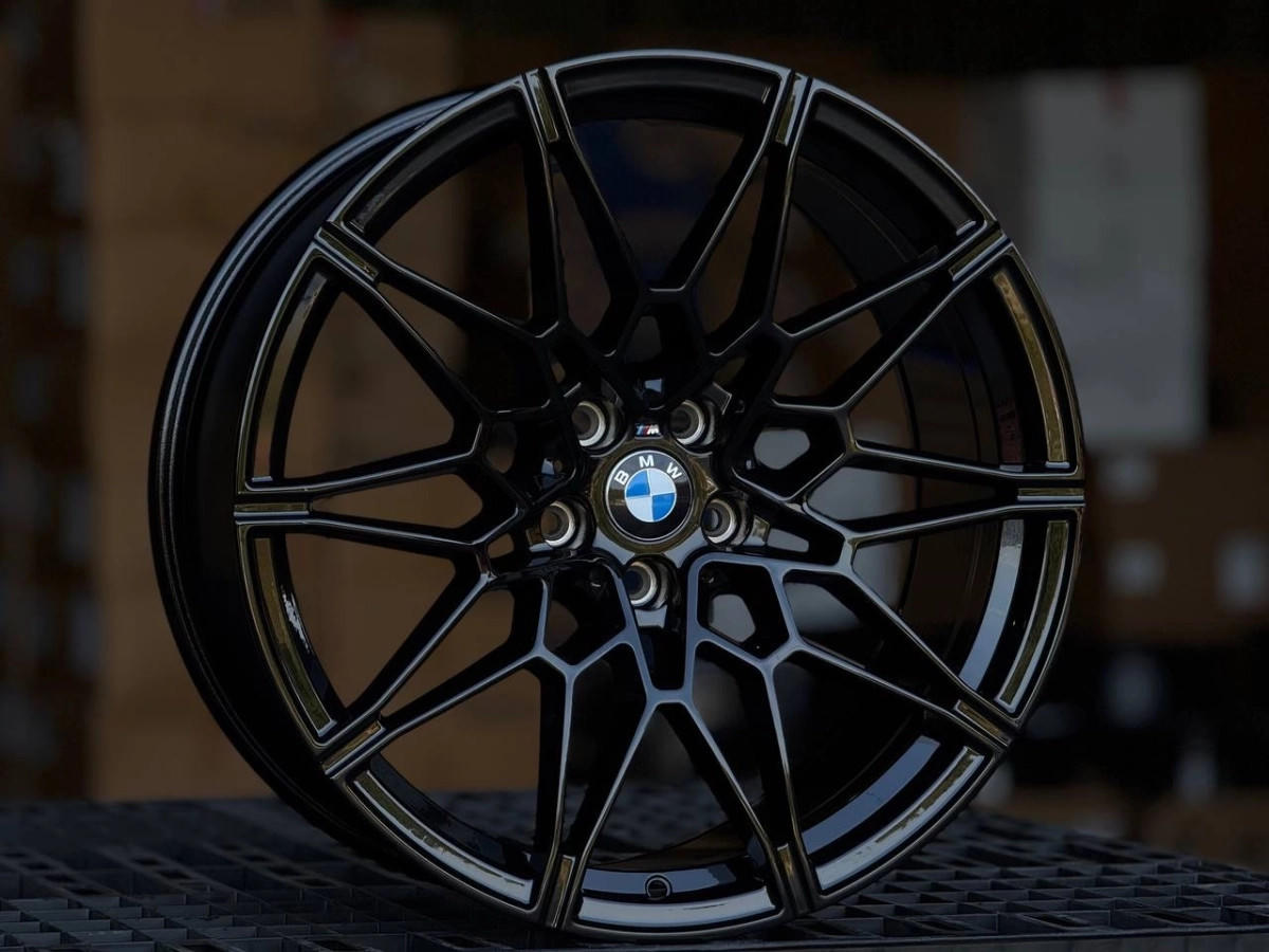 BMW 826M style H3143F FlowForming R19 8, 9J ET30, 35 5x112 DIA66.6 GLOSS BLACK