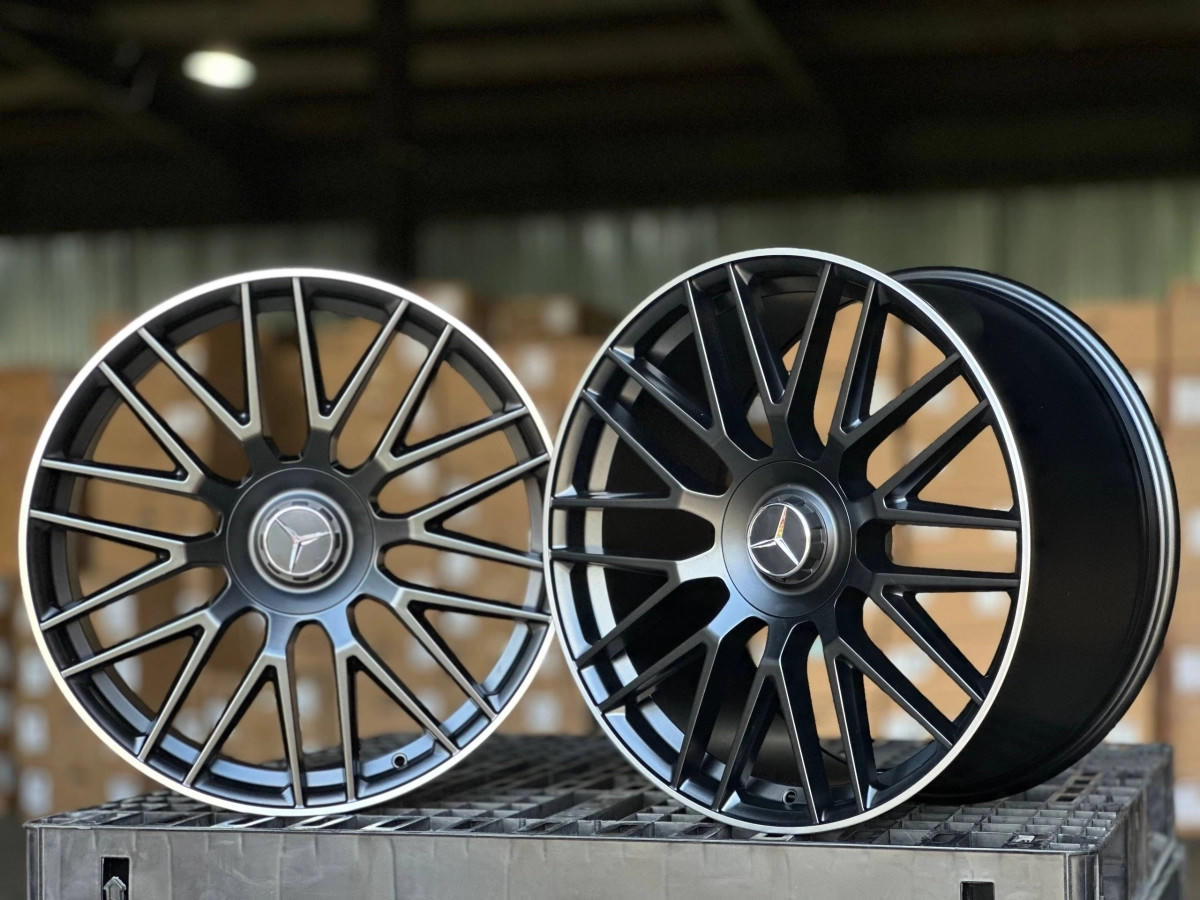 MERCEDES AMG H932F FlowForming R19 9.5J ET4...112 DIA66.6 SATIN BLACK POLISH LIP