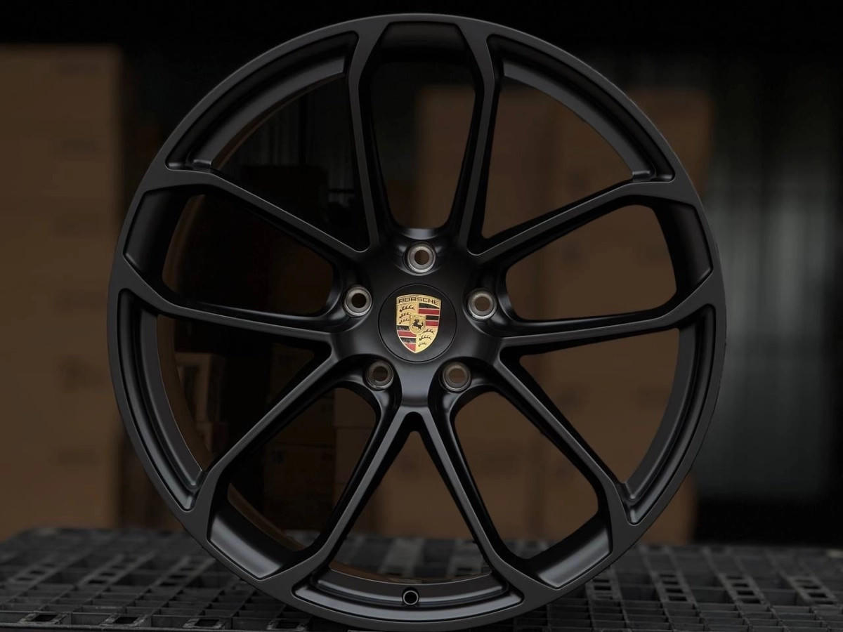 PORSCHE CAYENE YC9201B R22 10, 11.5J ET48, 52 5x130 DIA71.6 MATTE BLACK