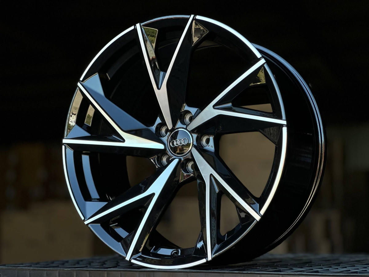 AUDI 5491 R19 8.5J ET30 5x112 DIA66.6 GLOSS BLACK FACE