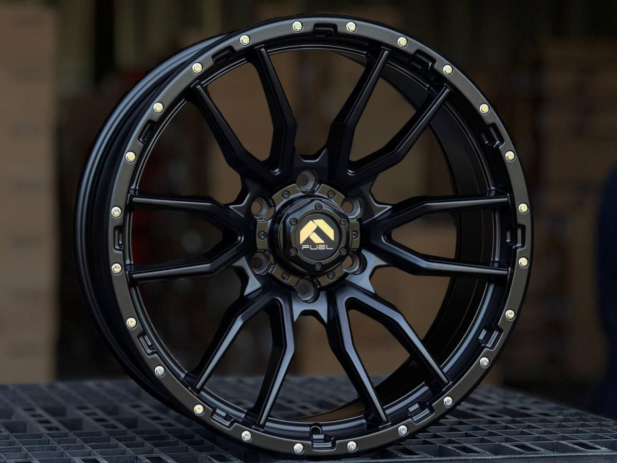 FUEL REBEL 6098 R20 9J ET10 6x139.7 DIA110.1 MATTE BLACK