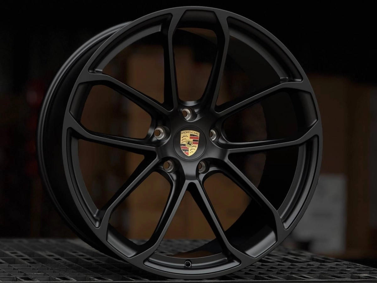 PORSCHE CAYENE YC9201B R22 10, 11.5J ET48, 52 5x130 DIA71.6 MATTE BLACK