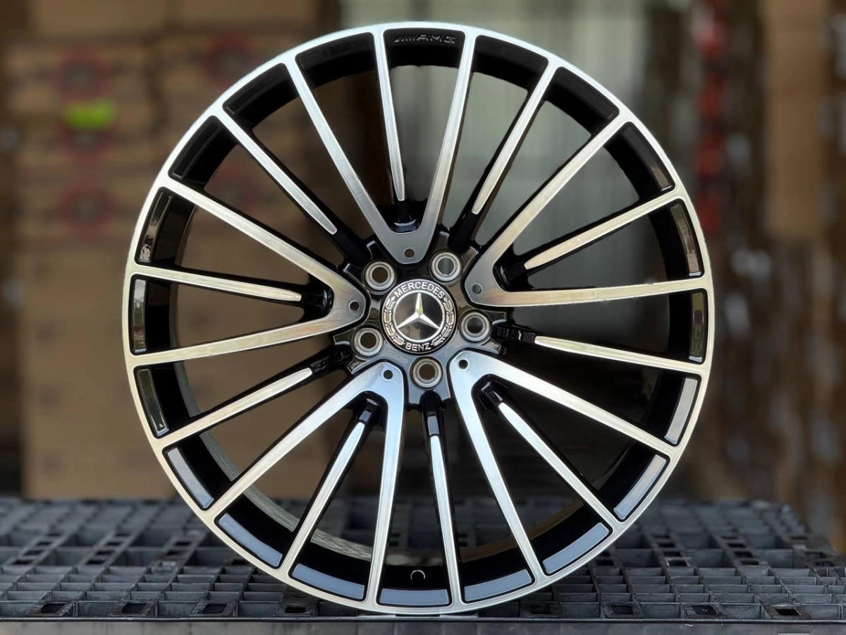 FORGED MERCEDES AMG YC565Y W222 W223 R21 9,...8.1 5x112 DIA66.6 GLOSS BLACK FACE
