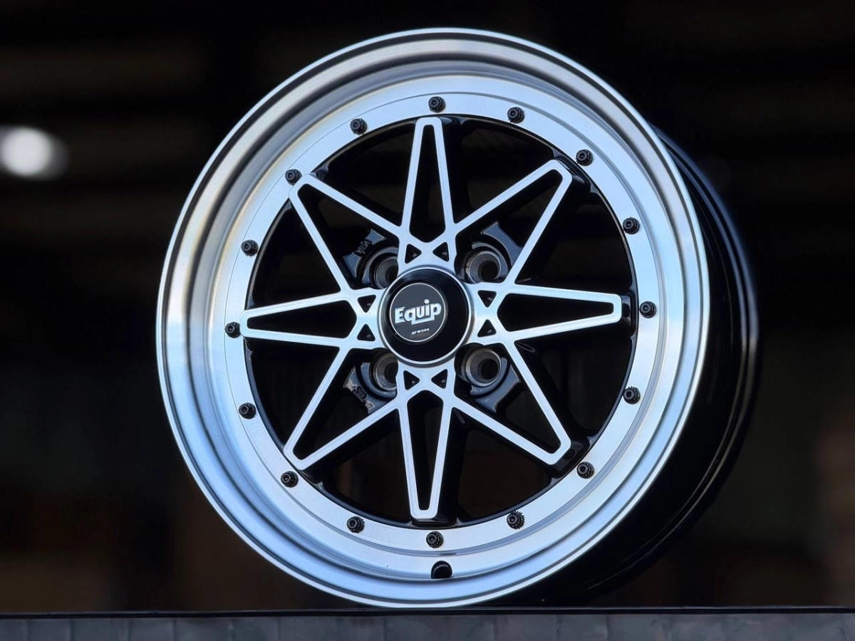 WORK EQUIP 8008 R14 5.5J ET20 4X98 DIA73.1 GLOSS BLACK FACE