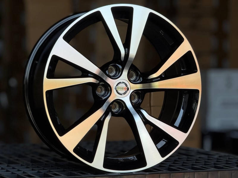 Nissan H3591F FlowForming R18 8.5J ET50 5x114.3 DIA66.1 GLOSS BLACK FACE