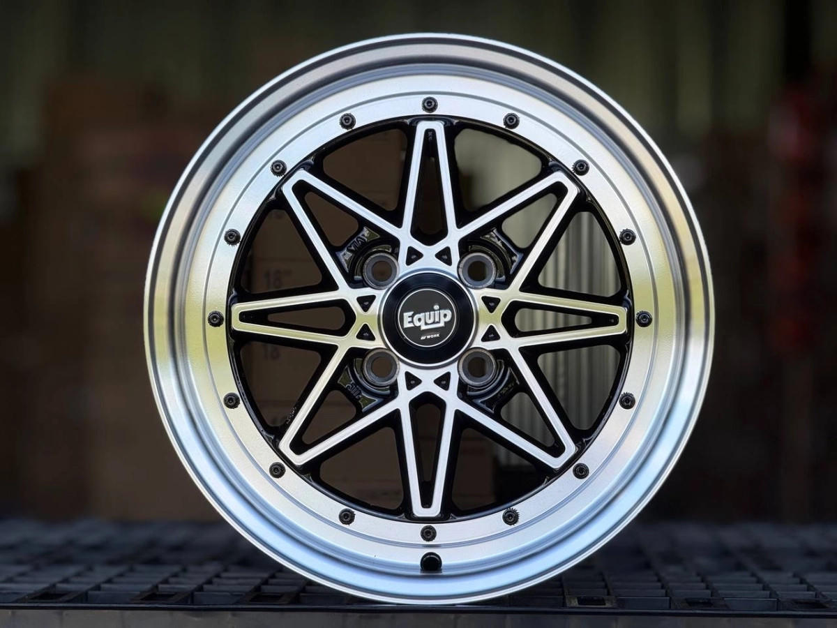 WORK EQUIP 8008 R14 5.5J ET20 4X98 DIA73.1 GLOSS BLACK FACE