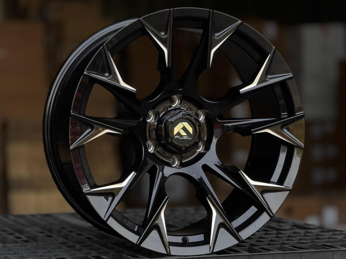 Fuel FLAME A326 R20 10J ET-5 5x150 DIA110.1 GLOSS BLACK MILLING