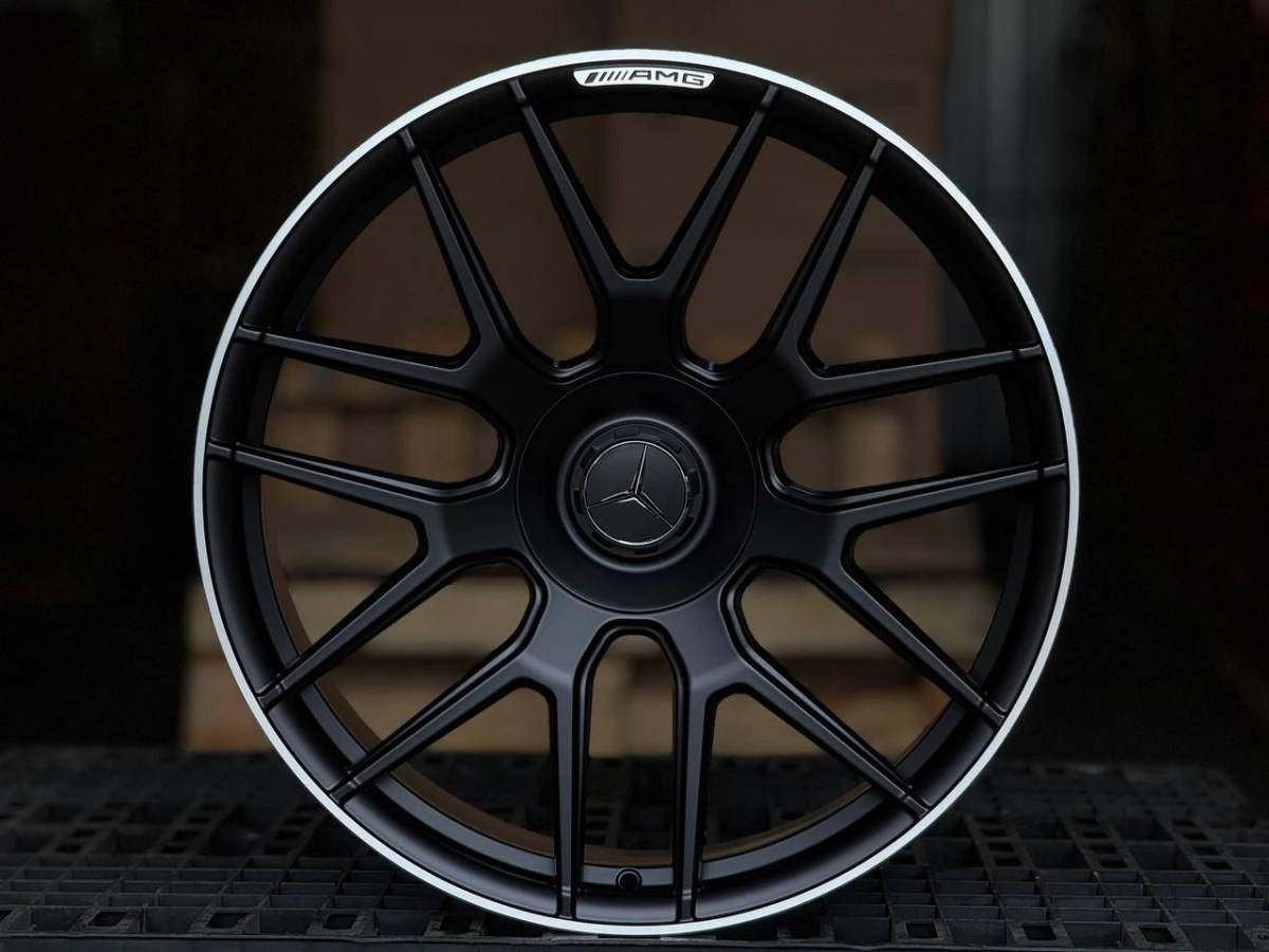 Mercedes-Benz GLE/GLS YC095 R22 11.5J ET47 5x112 DIA66.6 BLACK AND POLISH LIP