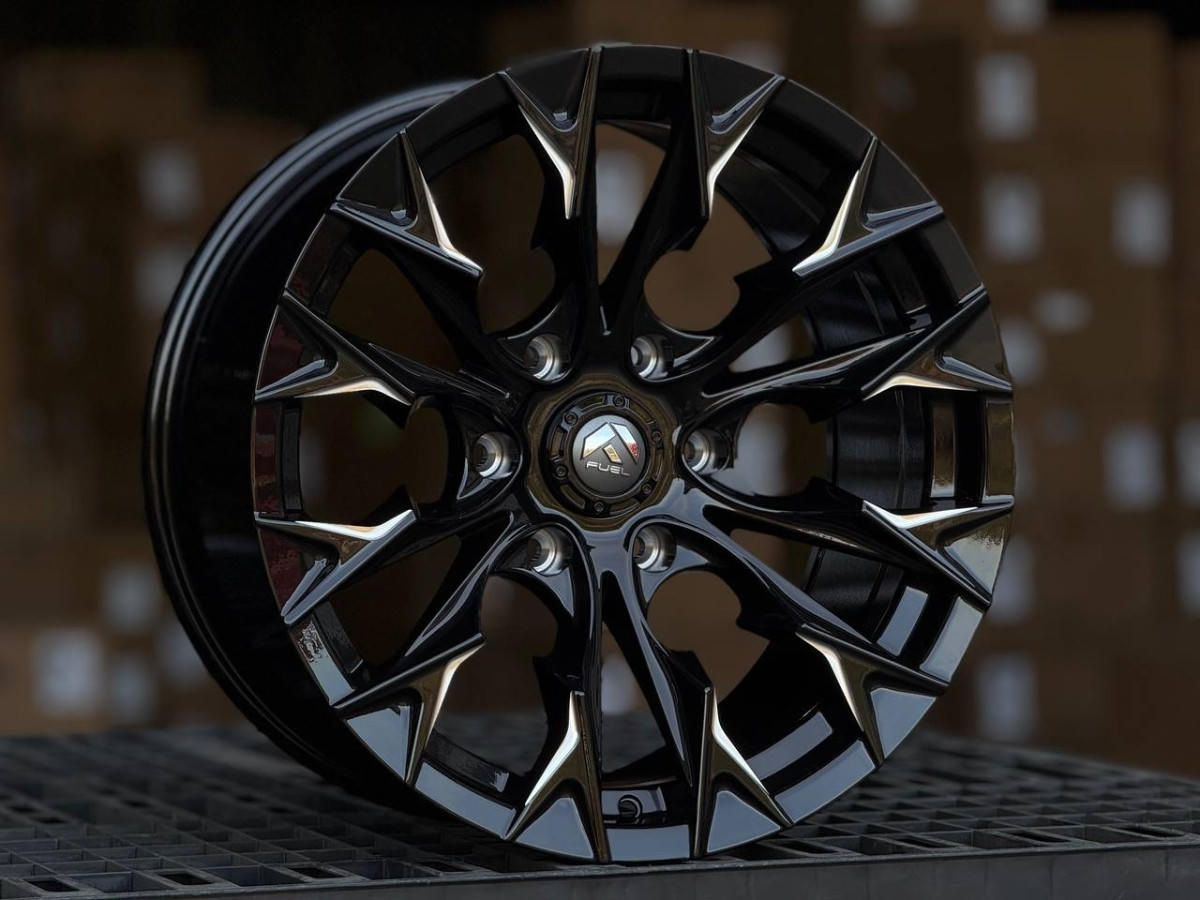 FUEL FLAME 8322 R18 9.5J ET5 6x139.7 DIA110.1 GLOSS BLACK MILLING
