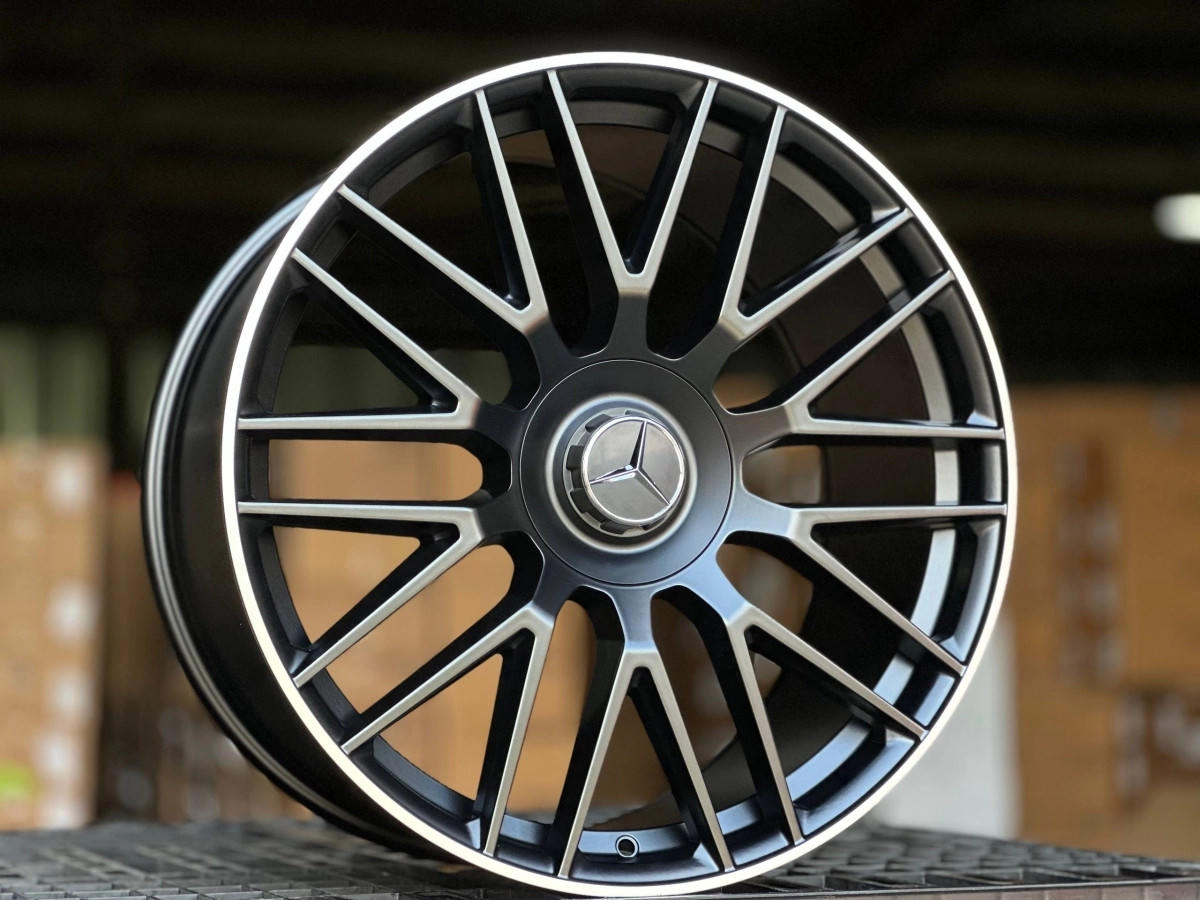 MERCEDES AMG H932F FlowForming R19 9.5J ET4...112 DIA66.6 SATIN BLACK POLISH LIP