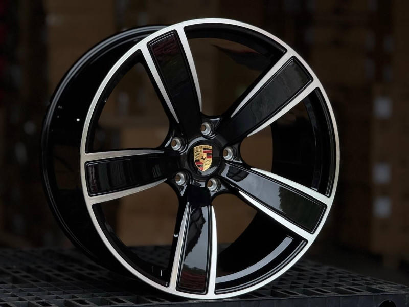 PORSCHE CAYENNE FORGED YC1001 R22 11.5J ET46 5x130 DIA71.6 GLOSS BLACK FACE