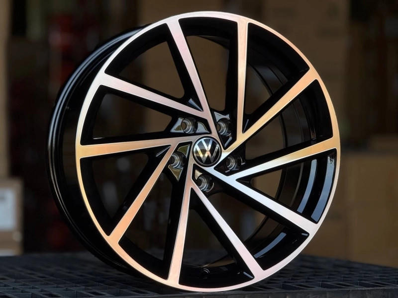 VOLKSWAGEN 1071 R18 8J ET35 5x112 DIA57.1 GLOSS BLACK FACE