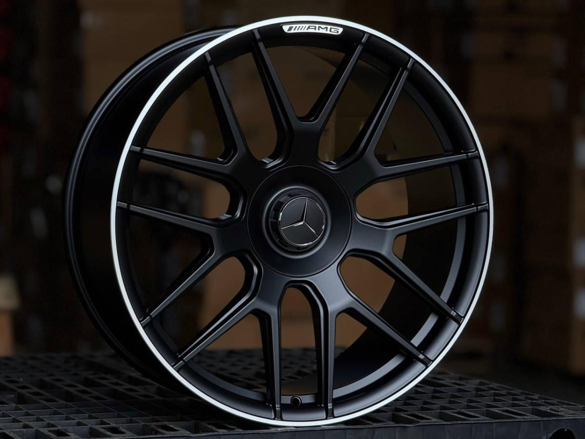 Mercedes-Benz GLE/GLS YC095 R21 11J ET47 5x112 DIA66.6 BLACK AND POLISH LIP