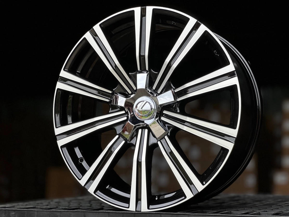 LEXUS LX570 H937F FlowForming R21 8.5J ET45 5x150 DIA110.1 GLOSS BLACK FACE