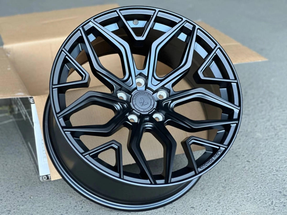 FLOW FORMING TITAN FORGED TF53 F9753 R19 8.5J ET35 5x112 DIA66.6 MATTE BLACK